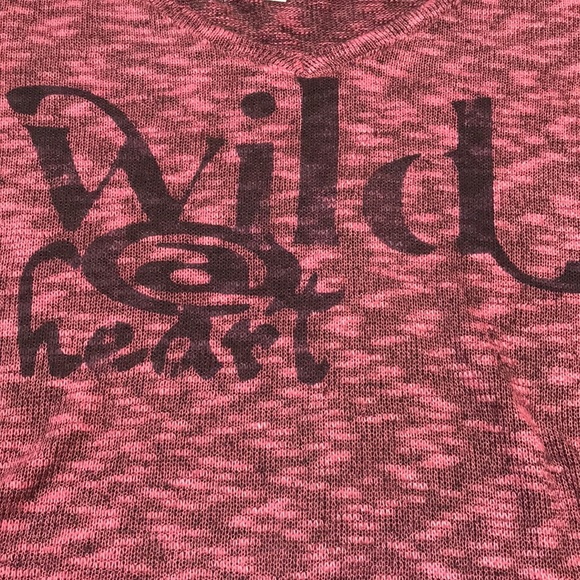 HANG TEN Dark Pink “Wild @ Heart” Long Sleeve Top, Sz. S - Picture 11 of 12